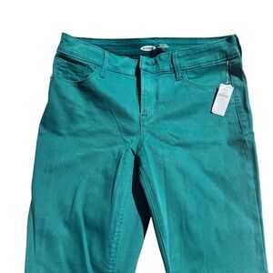 Old Navy Rockstar Super Skinny Ankle Mid Rise Jeans Women's Size 10 Green